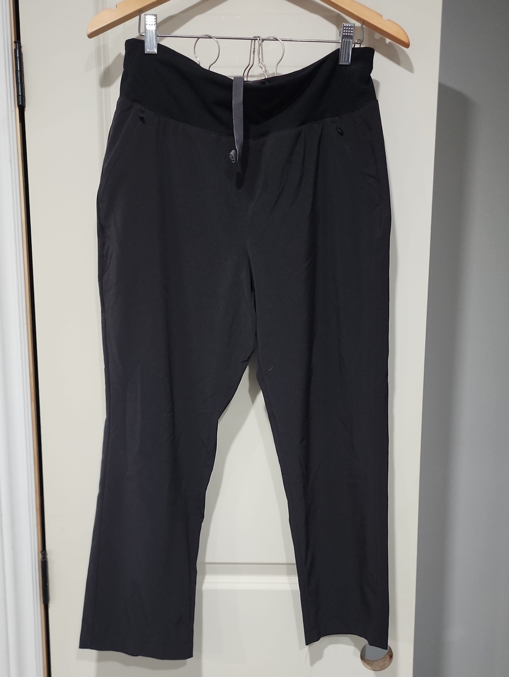 🏔Eddie Bauer Traverse Trail High-Rise Pants Black Straight Leg Pants Small